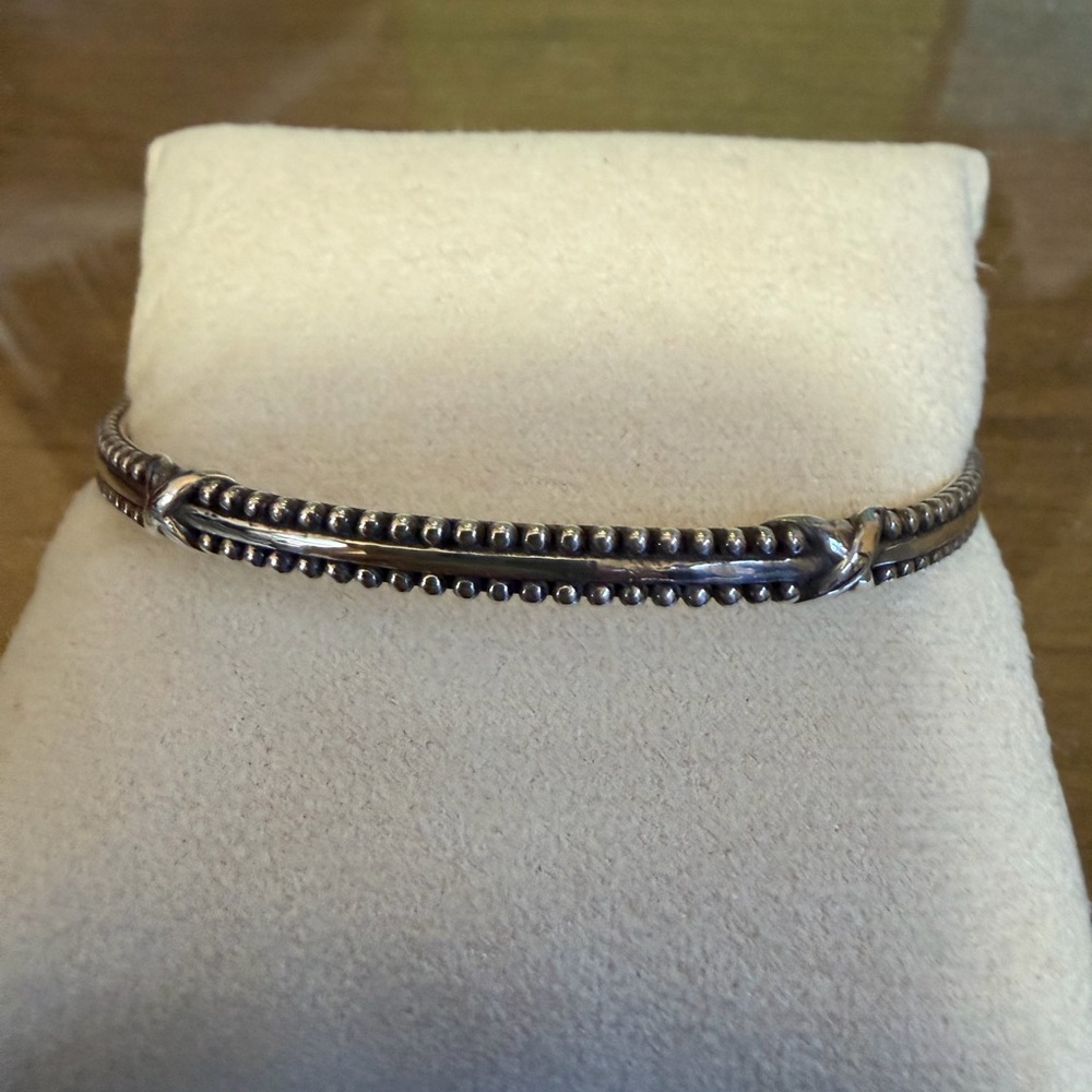 LAGOS Silver Beaded Bracelet with X’s AUTHENTIC!!